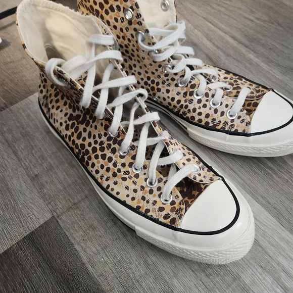 Converse Chuck Taylor All Star Leopard High Top Sneakers Women 10.5 Men 8.5 - Picture 10 of 12